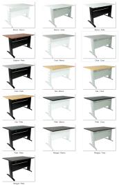 Secretárias de Escritório 1400x800x750mm Soho Antracite / Preto