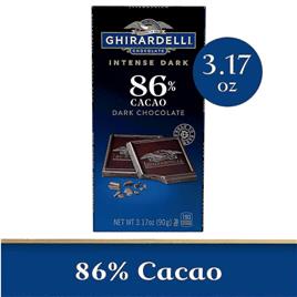 Barra de Chocolate Amargo Intenso Ghirardelli, 86% Cacau, 3.17 Oz