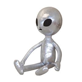 Favrison Cute Alien Doll Plush Toy Trend Cool Alien Doll Silver And Gold Skinned Aliens Toy For Kids Alien Fans Prata 25.59 inch