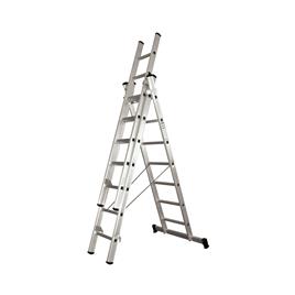 Escada Tripla Litan Profissional de Alumínio 3x23 degraus 6+6+6MT