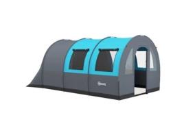 Tenda de Campismo Familiar Tecido de poliéster OUTSUNNY  fibra de vidro cor Bicolor 480x260x200 cm