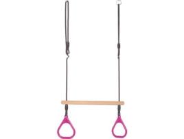 Trapézio de Argolas DICE com Argolas de Plástico Cor-De-Rosa
