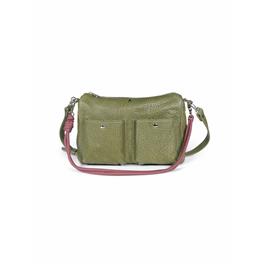 Carteira com alça a tiracolo, em pele, SYSTÈME, Craie Studio