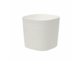 Pote com reserva de água - GARDEN ID Respect - Branco 40 x 40 cm - 100 lixo doméstico - 100 reciclável - Superfície estruturada.