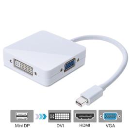 Adaptador Mini DisplayPort para HDMI - VGA - DVI 3 em 1 - ®