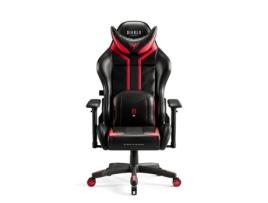 Cadeira gaming tamanho normal Diablo X Ray 2.0 preta, vermelha Dcr