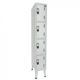 Cacifos Metálicos Simples 4 Cacifos 300x500x1900mm Cinza