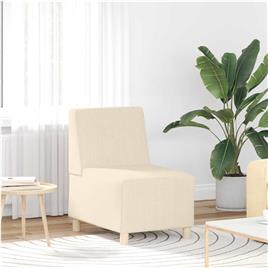 vidaXL Poltrona 55 cm tecido corduroy creme