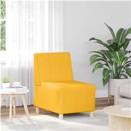 vidaXL Poltrona 55 cm tecido corduroy amarelo-claro