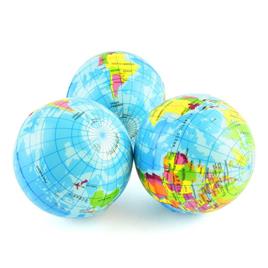 Bola Antiestresse Globo Terrestre 10cm