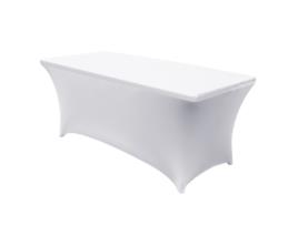 Toalha de Mesa Elástica Gb371 Cobertura de Mesa de Catering Branca, 180x75x74cm, Spandex Greenblue