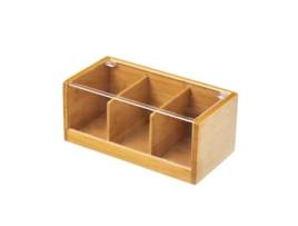 Caixa De Bambu Com 3 Compartimentos Casa Selección