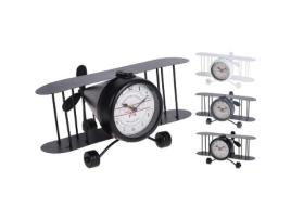 Reloj sobremesa avion 20x22x12 cm surtido