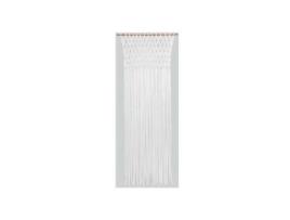 Cortina de Porta Trança Macramé em Jersey de Algodão Cor Branca 90 X 200 Cm MOREL Branco