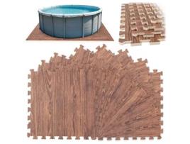 Tapete de espuma puzzle piscina - 50 x 50 cm - 8 peças coloridas