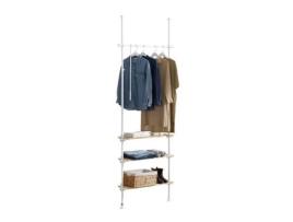 Cabide Telescópico Para Roupa Ajustável Em Altura Kls14 Wn Sobuy