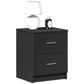 vidaXL Mesa de cabeceira com 2 gavetas 40x36x50 cm preto