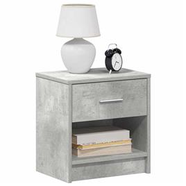 vidaXL Mesa de cabeceira com gaveta 39x28x41 cm cinzento cimento
