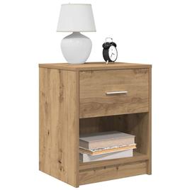 vidaXL Mesa de cabeceira com gaveta 40x34x50 cm carvalho artisiano