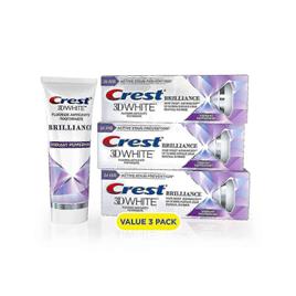 Crest 3d White Brilliance + Pasta de Dente Anticárie com Flúor, 3.9 Oz X 3 Ea