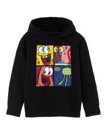 SpongeBob SquarePants Bob Esponja Calça Quadrada Unissex Crianças Hoodie Black Pop Art Preto 9-10 Years