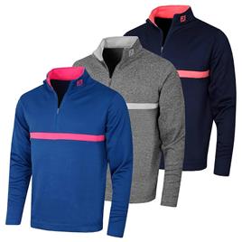 Suéter de Golfe com Absorção de Stretch e Listras Inset para Homens da Footjoy Azul profundo XXL