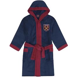 West Ham United FC West Ham United Boys Vestir Vestido Robe Hooded Fleece Kids FUTEBOL OFICIAL Azul marinho 11-12 Years