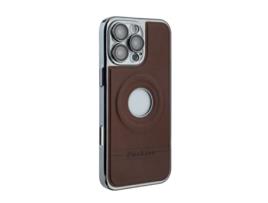 Capa Magsafe Premium Couro 16 Plus-Marrom-ZT-3221