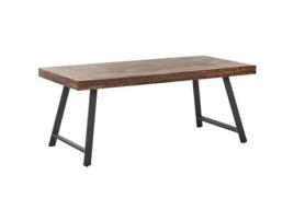 Mesa De Jantar Beliani Warton De Pinho Madeira Escura 90x180x74