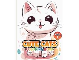 Livro Cute Cats Coloring Book Volume 1 de King e Charles (Inglês)