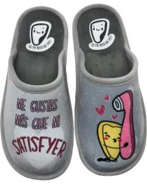 Pantufas de Mulher SE ME RIEN LOS PIES ZAPATILLA CASA MUJER JONAS11 GRIS