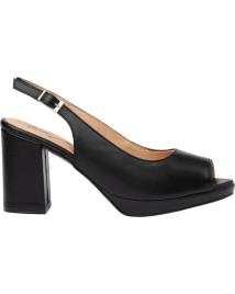 Sapatos de salto de Mulher EVA MAÑAS SALON PLATAFORMA PIEL 1477 NEGRO