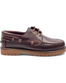 Sapatos de Homem TIMBOS ZAPATO NAUTICO DE HOMBRE PIEL MARRON 130638 MARRóN