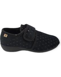 Pantufas de Mulher BEREVERE ZAPATILLA CONFORT VELCRO NEGRO
