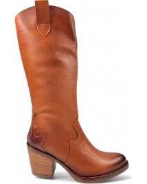 Botas de Mulher TIMBOS BOTA COWBOY DE MUJER CUERO TODO PIEL 130724 MARRóN
