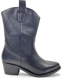 Botins de Mulher TIMBOS BOTIN COWBOY TACON DE MUJER TODO PIEL 130721 NEGRO