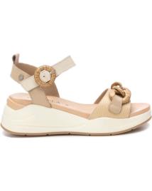 Sandálias de Mulher CARMELA SANDALIA DE MUJER EN PIEL CON CIERRE MEDIANTE HEBILLA BEIGE