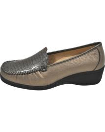 Mocassins de Mulher LUMEL - MOCASIN MUY ANCHO PLANTILLA EXTRAIBLE LIGEROS F TAUPE-BRONCE