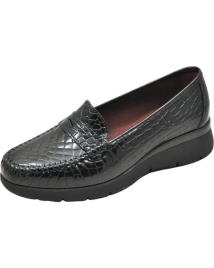 Mocassins de Mulher LUMEL - MOCASIN CON ADORNO ANTIFAZ MUY ANCHO PLANTILLA EX NEGRO