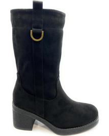 Botas de Mulher CHIC VISION BOTAS MUJER MONTAR ANTELINA TACON NEGRO