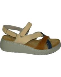 Sandálias de Mulher ERASE SANDALIAS CUNA MUJER DE PIEL BEIGE