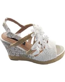 Sandálias de Mulher TIMBOS SANDALIA CUNA ESPARTO NOVIA 127550 BLANCO