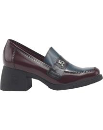 Sapatos de salto de Mulher JOSE SAENZ MOCASIN TACON PIEL BURDEOS ANTIC RIOJA-ANTIC PETROLEO-ANTIC GRIS