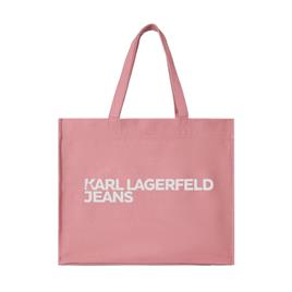 Karl Lagerfeld Jeans BOLSO DE LONA CON LOGOTIPO, Rosa - Ref.