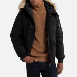 Schott Blusão bomber quente, com fecho e capuz, Keyburn 