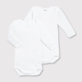 Petit Bateau Lote de 2 bodies, 3 meses - 3 anos