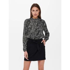 Only Blusa com estampado leopardo, gola subida