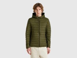 Benetton, Casaco Acolchoado Regular Fit Com Enchimento, size XXL, Verde Militar, Homem
