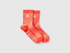 Benetton, Meias Laranja Às Riscas, size 42-46, Laranja, Mulher