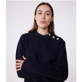 Camisola de algodão lisa para mulher, Petit Bateau